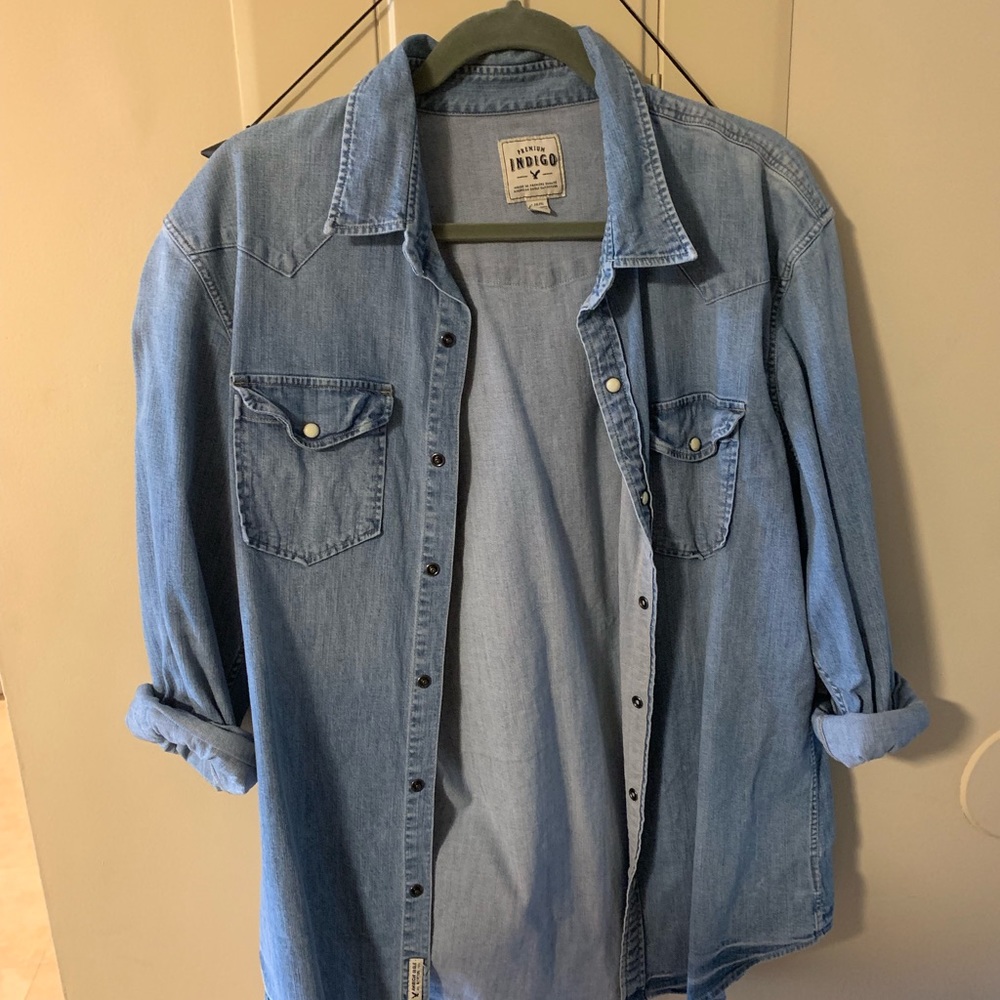 American Eagle Outfitters Premium Indigo Shirt